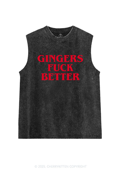 Gingers Fxxk Better Y2K Washed Muscle Tank Cherrykitten