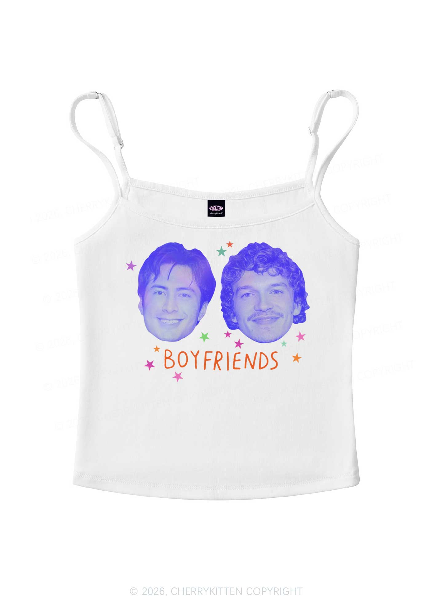 Neon Boyfriends Photo HR Y2K Spaghetti Strap Cami Cherrykitten