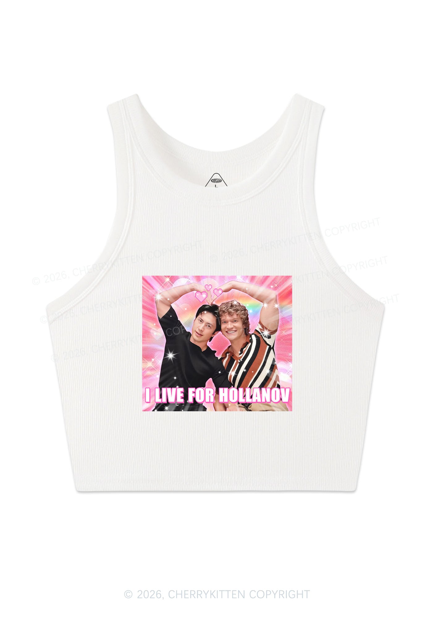 I Live For Hockey Duo HR Y2K Crop Tank Top Cherrykitten