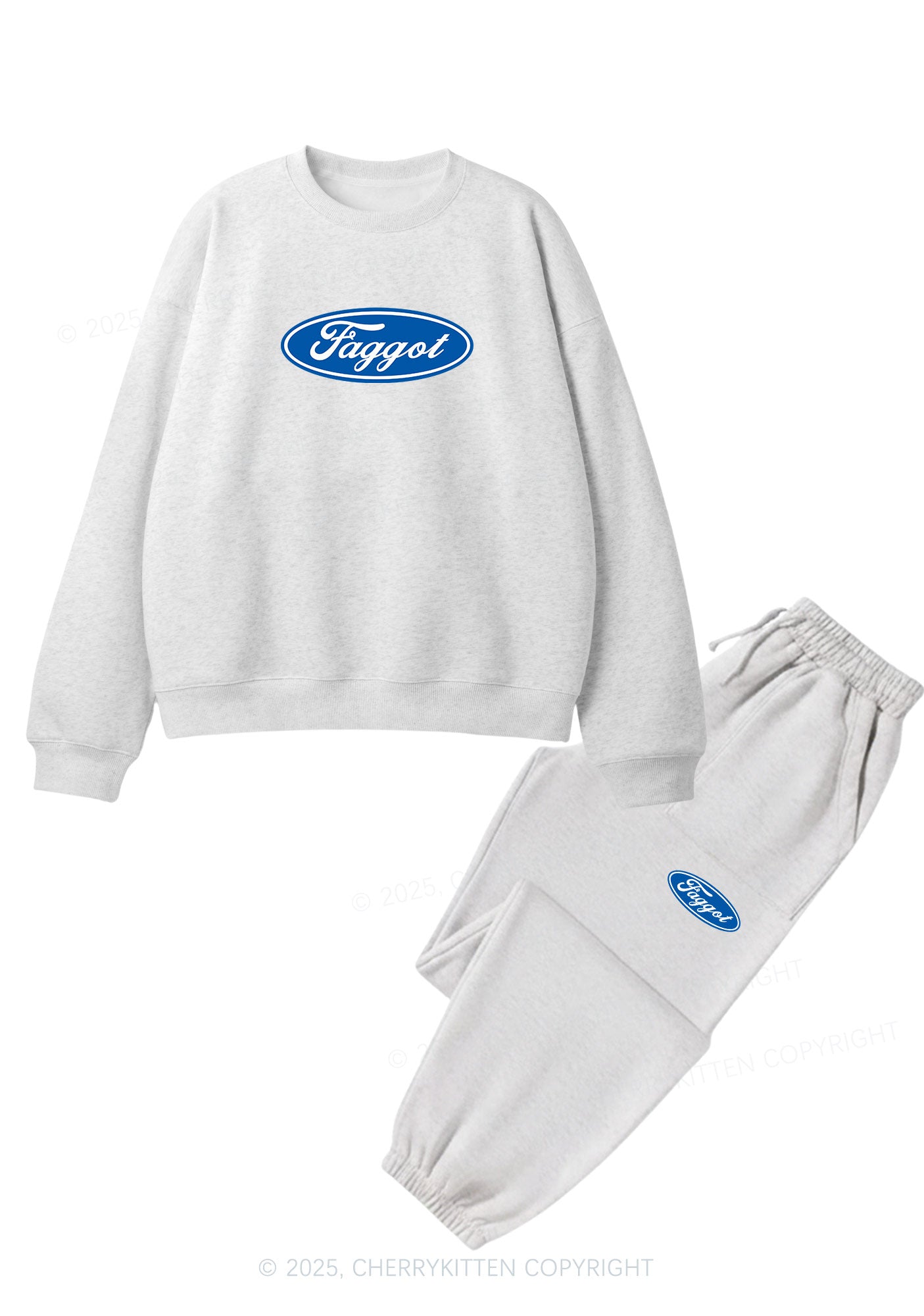 Faggot Pride Y2K Fleece Sweatshirts Set Cherrykitten