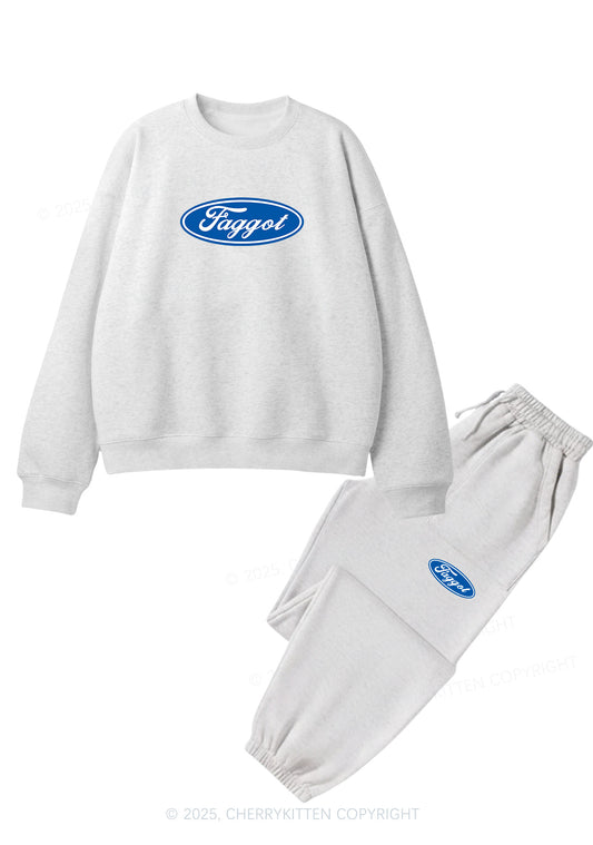 Faggot Pride Y2K Fleece Sweatshirts Set Cherrykitten