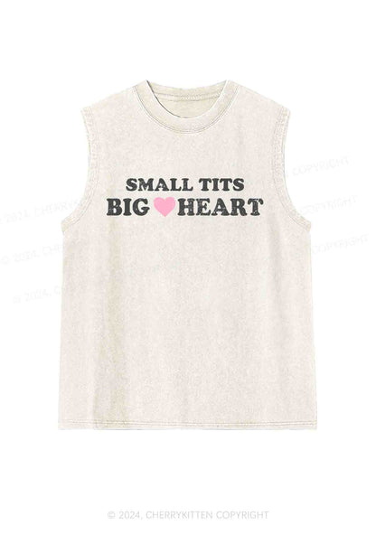 Small But Big Heart Y2K Washed Tank Cherrykitten