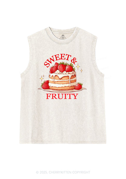 Sweet And Fruity Cake Pride Y2K Washed Muscle Tank Cherrykitten