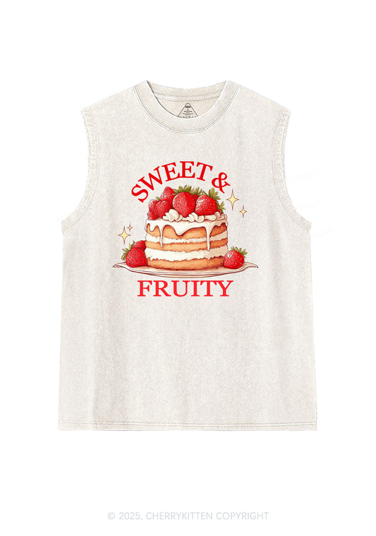 Sweet And Fruity Cake Pride Y2K Washed Muscle Tank Cherrykitten