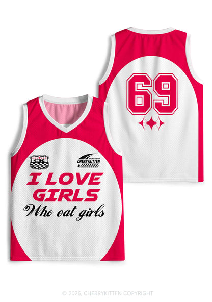 I Love Girls Who Eat Girls Pride Y2K Sport Jersey Tank Cherrykitten