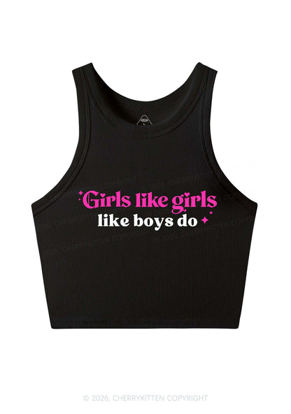 Girls Like Girls Like Boys Do Pride Y2K Crop Tank Top Cherrykitten
