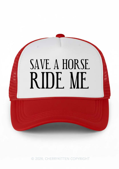 Ride Me Y2K Colorblock Trucker Hat Cherrykitten