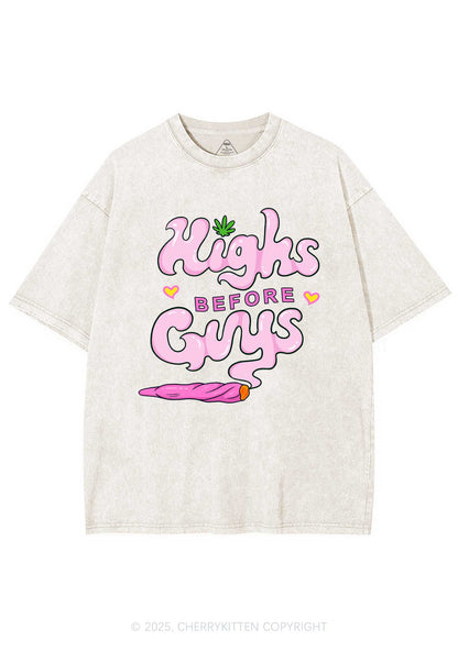 Highs Before Guys Y2K Shirts Washed Tee Cherrykitten