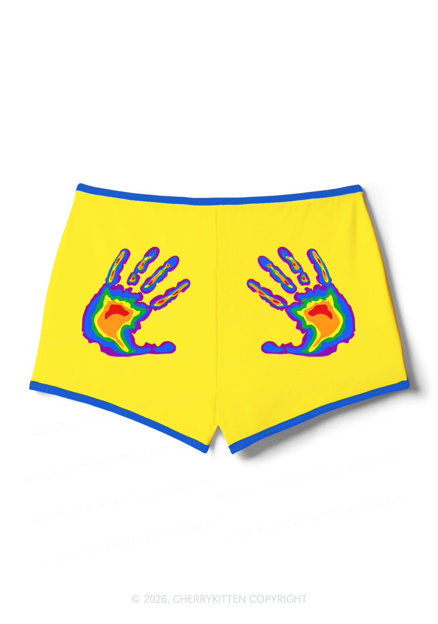 Pride Thermal Hands Y2K Booty Shorts Cherrykitten