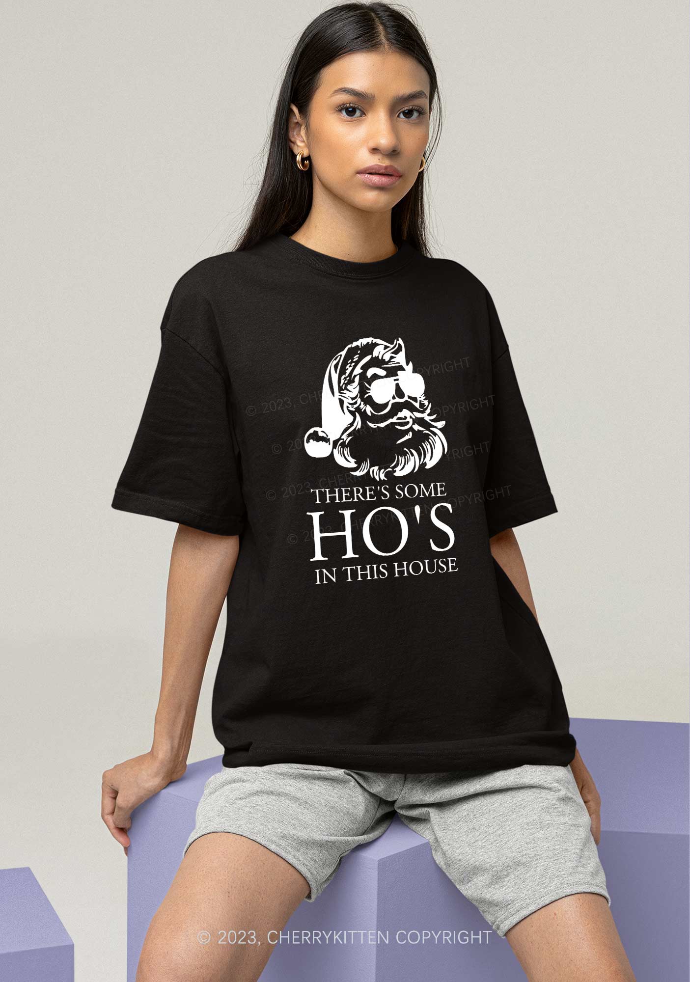 There's Some HO'S In This House Christmas Chunky Shirt Cherrykitten