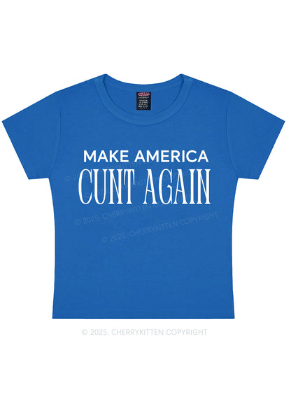 Make America Cxxt Again Y2K Baby Tee Cherrykitten