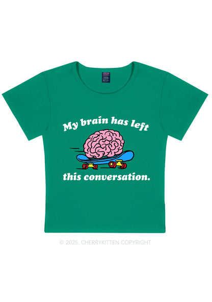 Brain Left Conversation Y2K Baby Tee Cherrykitten