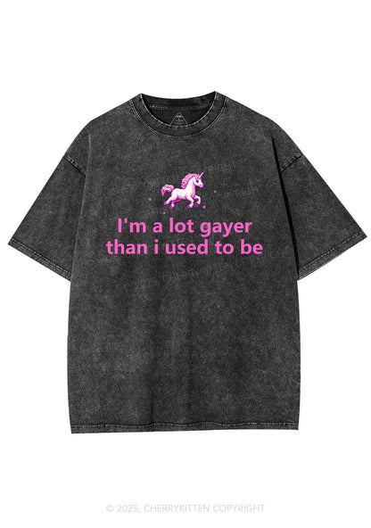 Im A Lot Gayer Pride Y2K Shirts Washed Tee Cherrykitten