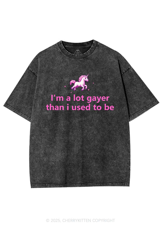 Im A Lot Gayer Pride Y2K Shirts Washed Tee Cherrykitten