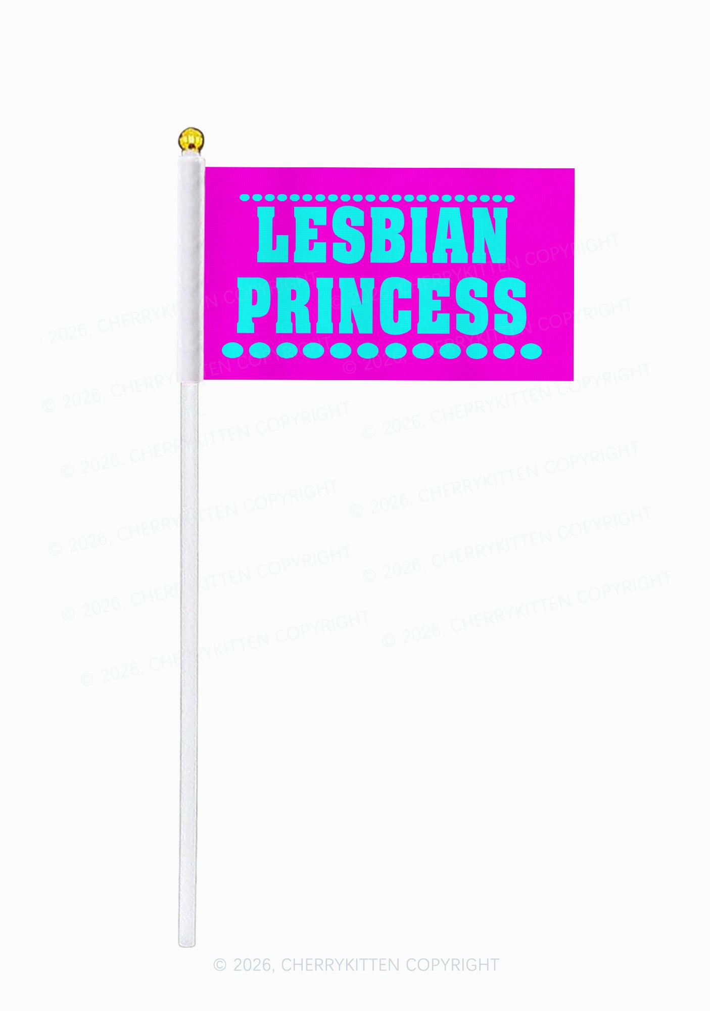 Lesbian Princess Pride Y2K Hand Flags Cherrykitten