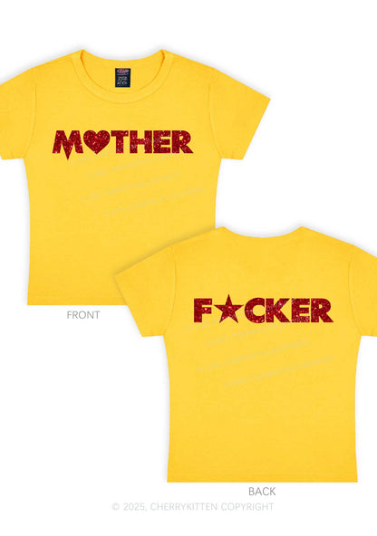 Glitter Motherfxcker Two Sides Y2K Baby Tee Cherrykitten