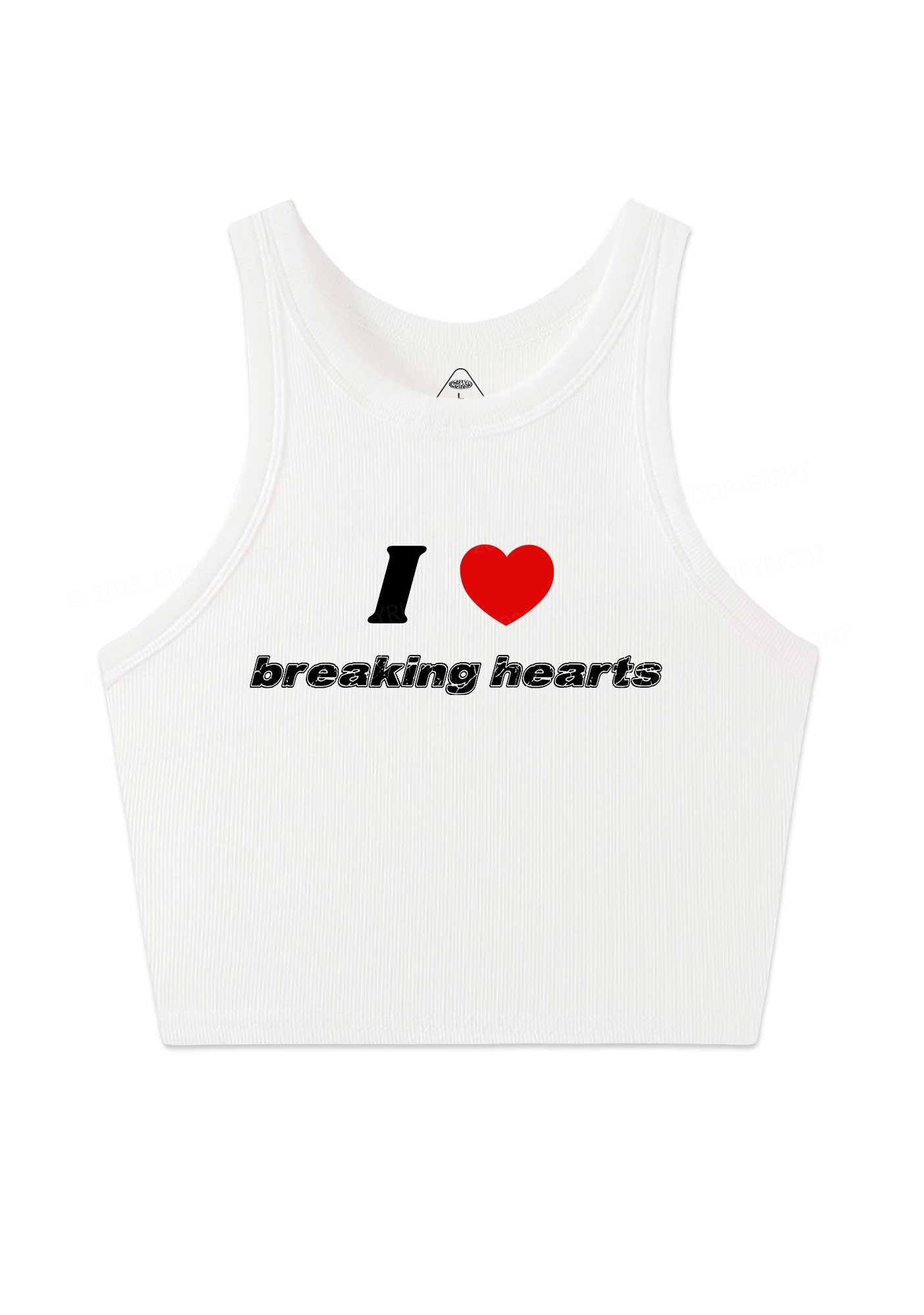 I Love Breaking Hearts Y2K Crop Tank Top Cherrykitten