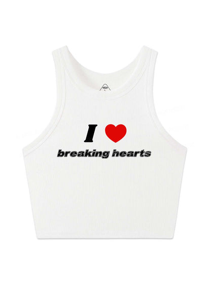 I Love Breaking Hearts Y2K Crop Tank Top Cherrykitten