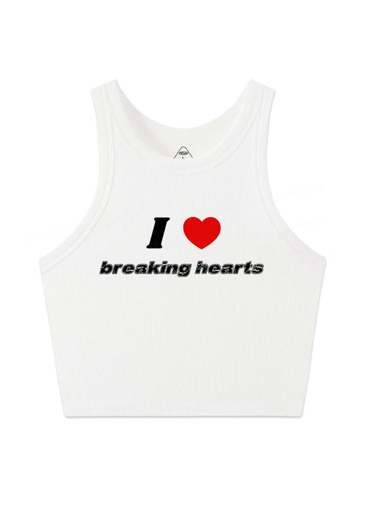 I Love Breaking Hearts Y2K Crop Tank Top Cherrykitten