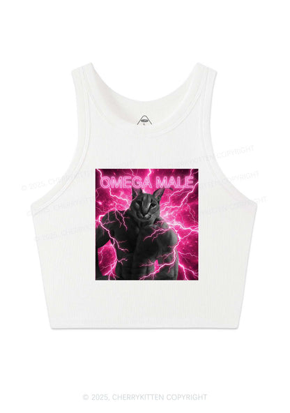 Omega Male Y2K Crop Tank Top Cherrykitten