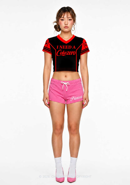 I Need A Zero Cola Y2K Crop Football Jersey Shirts Cherrykitten