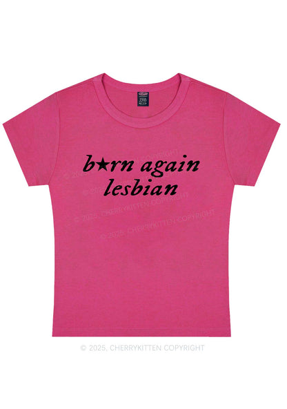 Born Again Lesbian Y2K Baby Tee Cherrykitten