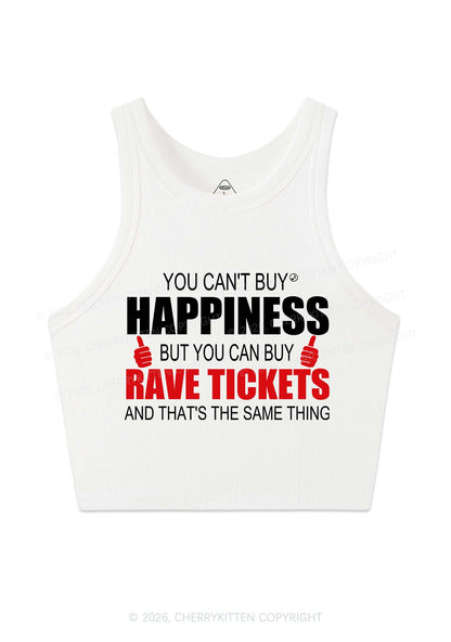 Happiness Rave Tickets Y2K Crop Tank Top Cherrykitten