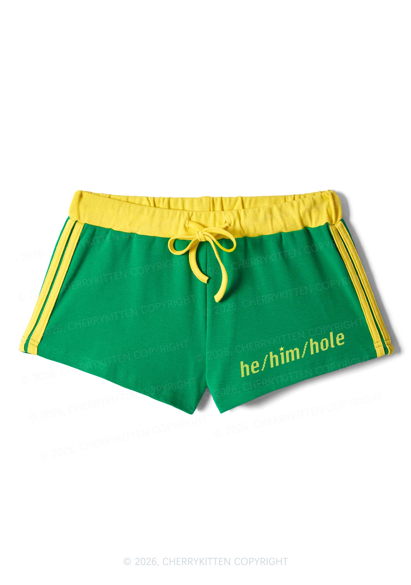 He Him Hole Pride Y2K Drawstring Mini Shorts Cherrykitten