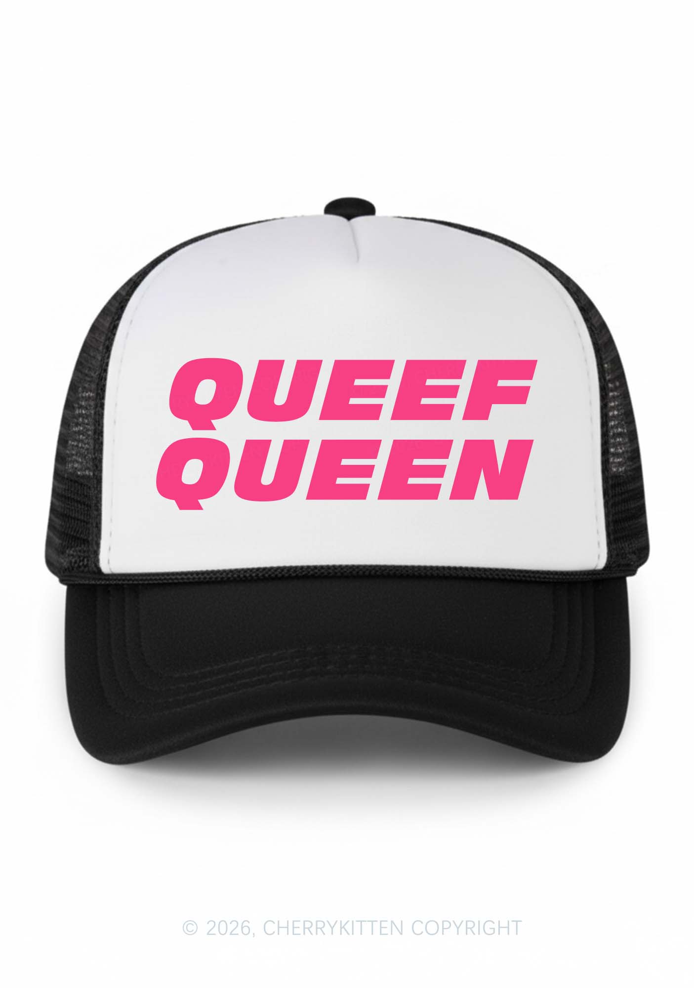Queef Queen Y2K Colorblock Trucker Hat Cherrykitten