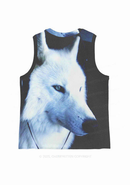 White Wolf Y2K Mesh Muscle Tank Cherrykitten