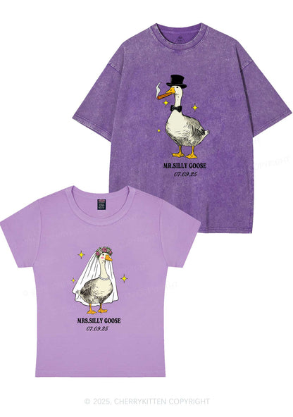 Mr Silly Goose Y2K Valentine's Day Couple Shirt Cherrykitten