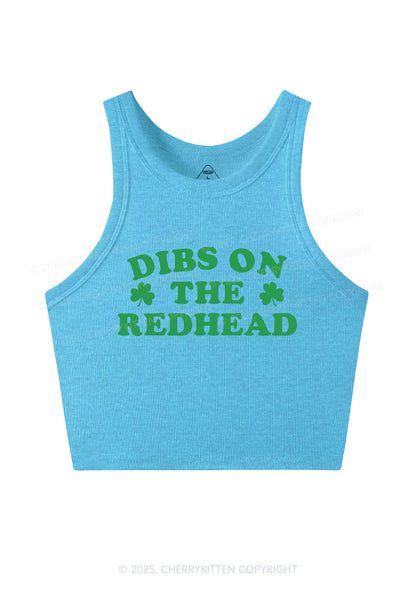 Dibs On The Redhead St Patricks Y2K Crop Tank Top Cherrykitten