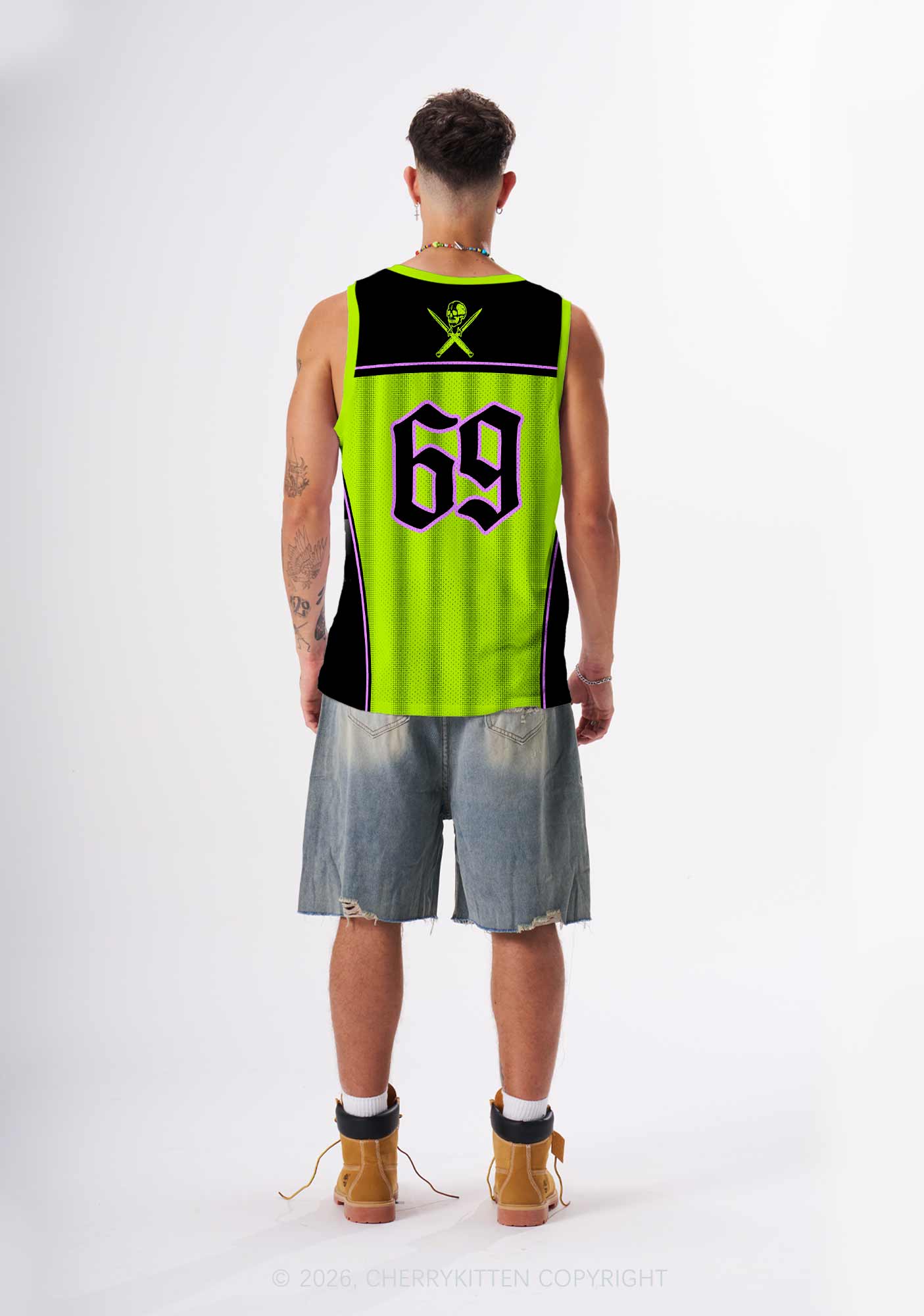 Green Better Faggot Than Fascist Pride Y2K Sport Jersey Tank Cherrykitten