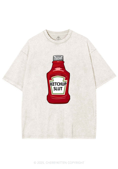 Ketchup Slxt Y2K Shirts Washed Tee Cherrykitten