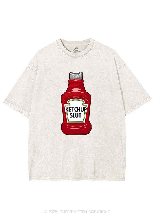 Ketchup Slxt Y2K Shirts Washed Tee Cherrykitten