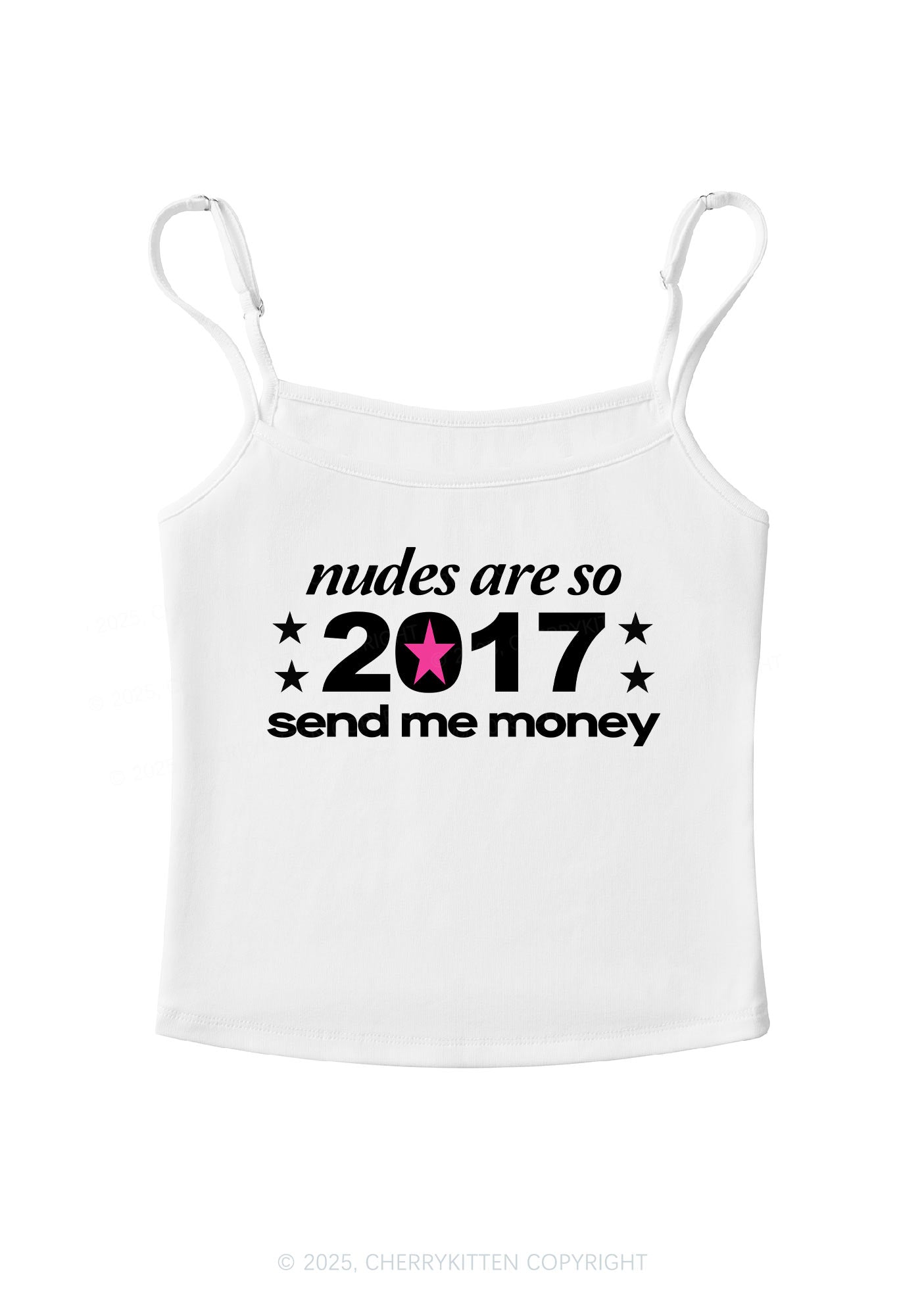 Nxdes Send Me Money Y2K Spaghetti Strap Cami Cherrykitten