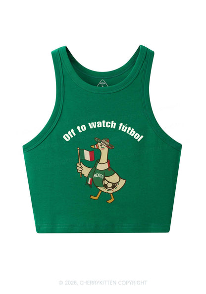 Off To Watch Futbol Goose Y2K Crop Tank Top Cherrykitten