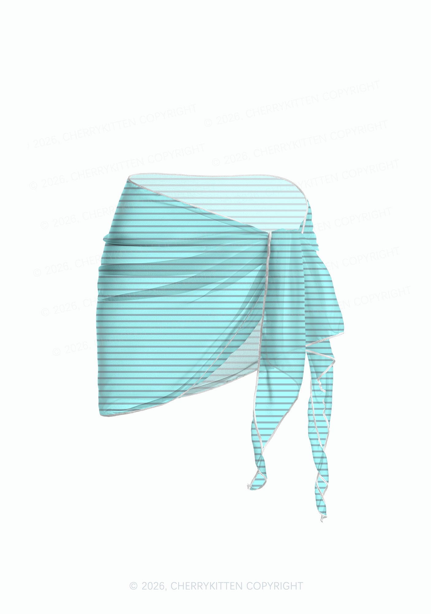 Grey Stripes On Green Y2K Print Bikini Set Cherrykitten