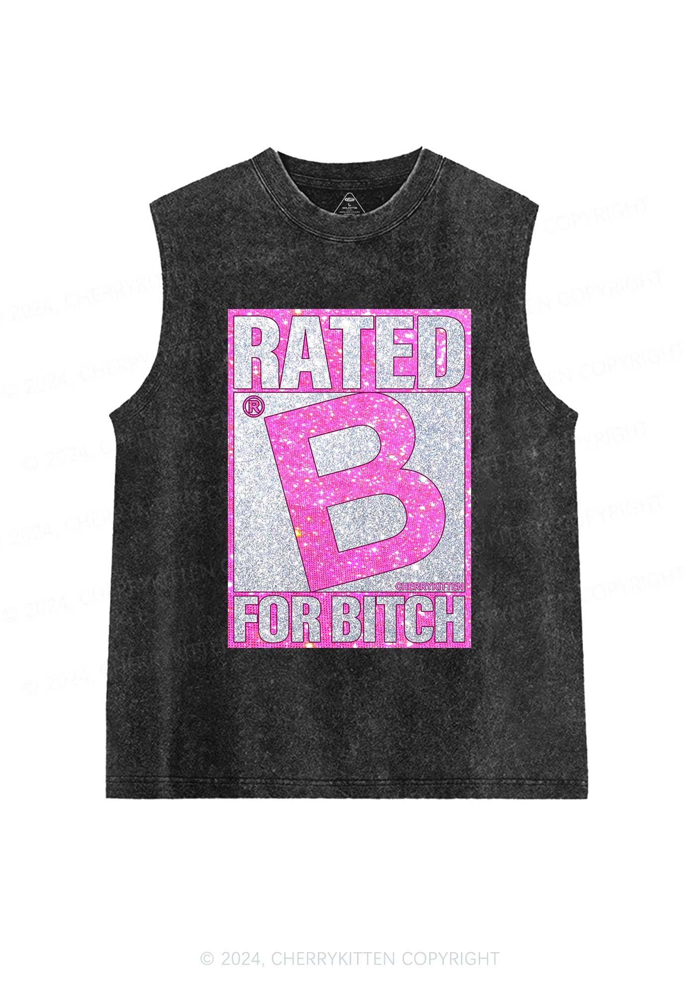 Rated For Bxxch Y2K Washed Tank Cherrykitten