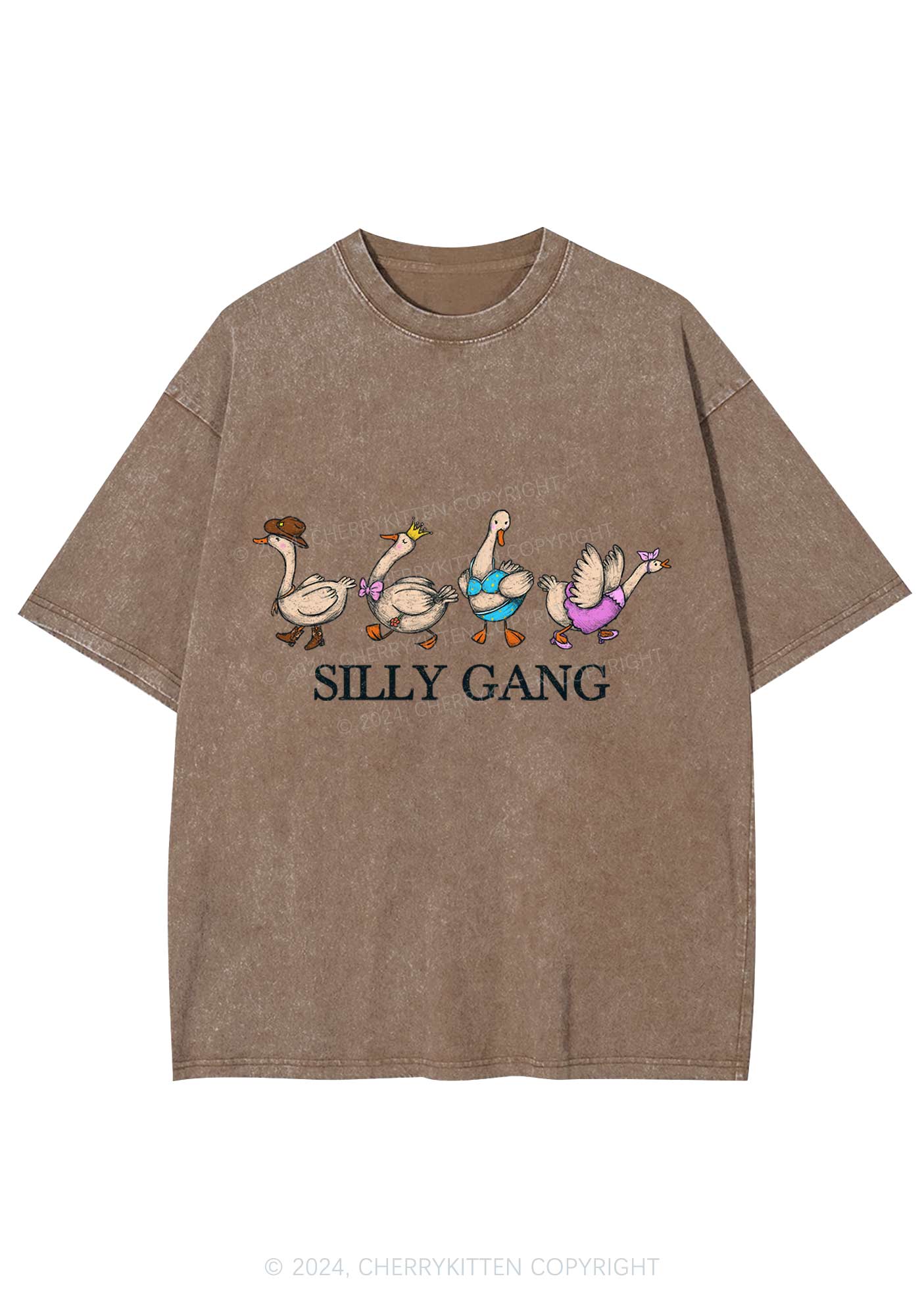 Silly Gang Y2K Washed Tee Cherrykitten