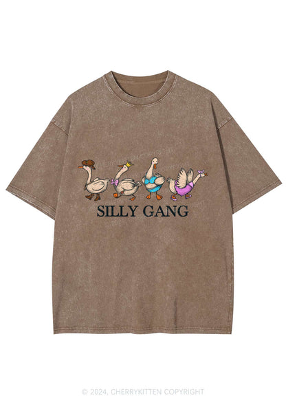 Silly Gang Y2K Washed Tee Cherrykitten