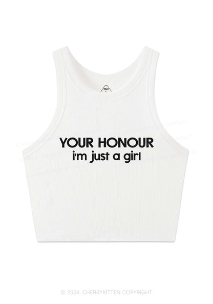 Your Honour Y2K Crop Tank Top Cherrykitten