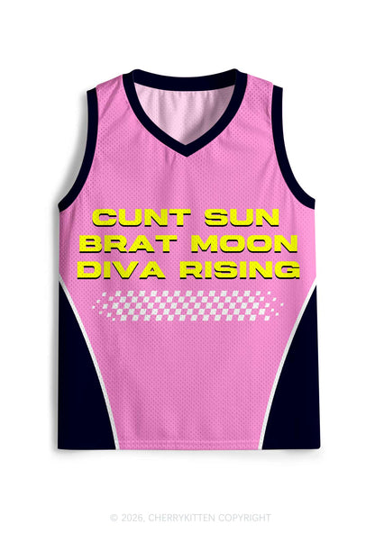 Cxxt Sun Brat Moon Diva Rising Y2K Sport Jersey Tank Cherrykitten
