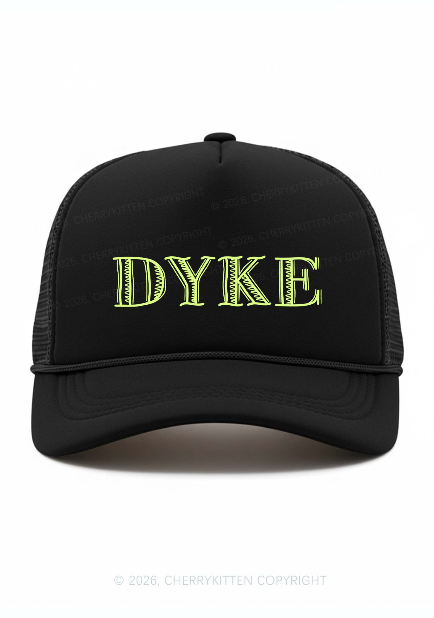 DYKE Pride Y2K Trucker Hat Cherrykitten