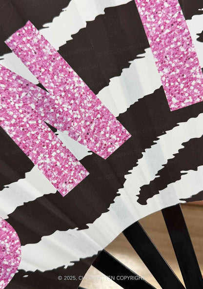 Zebra Cxxt Y2K Rave Hand Fan Cherrykitten