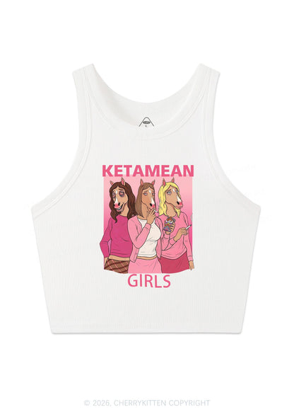 K Horse Girls Y2K Crop Tank Top Cherrykitten