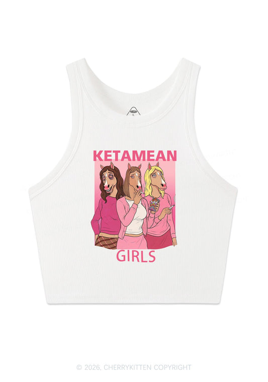 K Horse Girls Y2K Crop Tank Top Cherrykitten