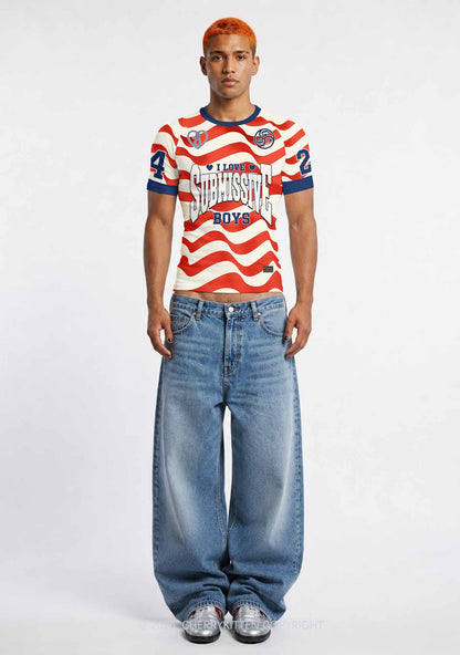 I Love S Boys Y2K Football Jersey Shirts Cherrykitten