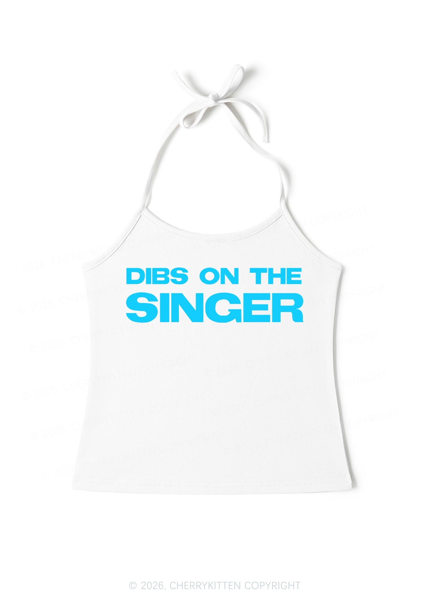 Dibs On The Singer Y2K Halter Neck Cami Cherrykitten