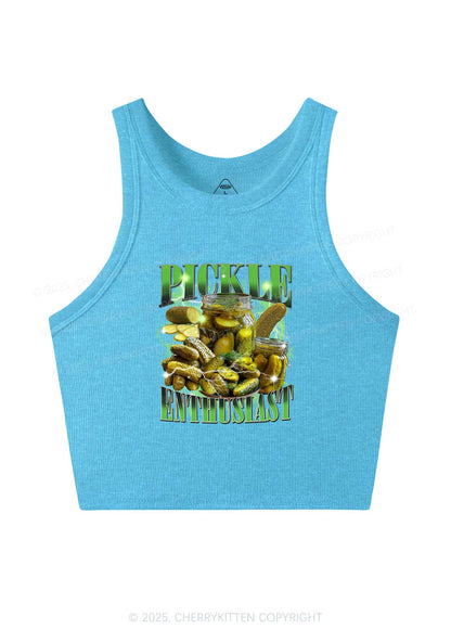 Pickle Enthusiast Y2K Crop Tank Top Cherrykitten